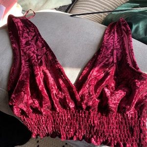 Velvet crop top